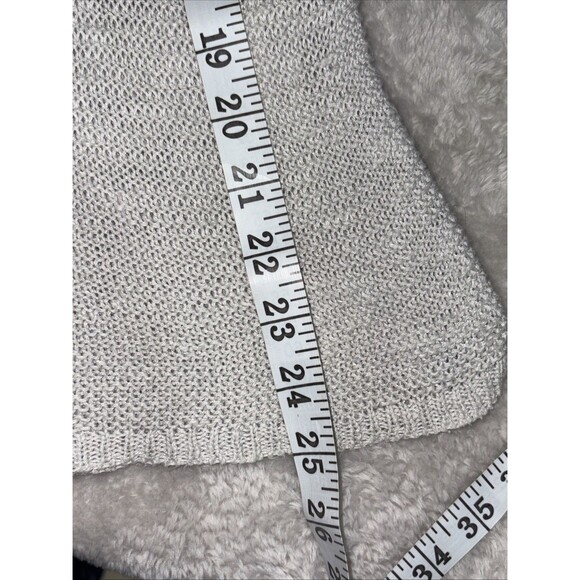 Eileen Fisher Organic Linen Cotton Sweater Crew Neck Light Gray Long Sleeve xs - Picture 7 of 9